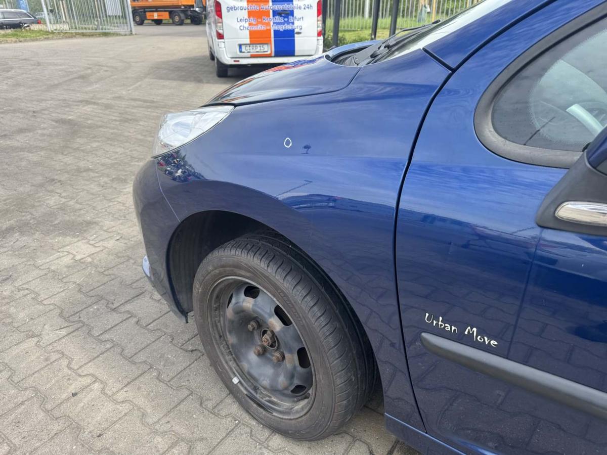 Peugeot 207SW original Kotfl&uuml;gel vorn links KPL Montebello blau Bj.2009